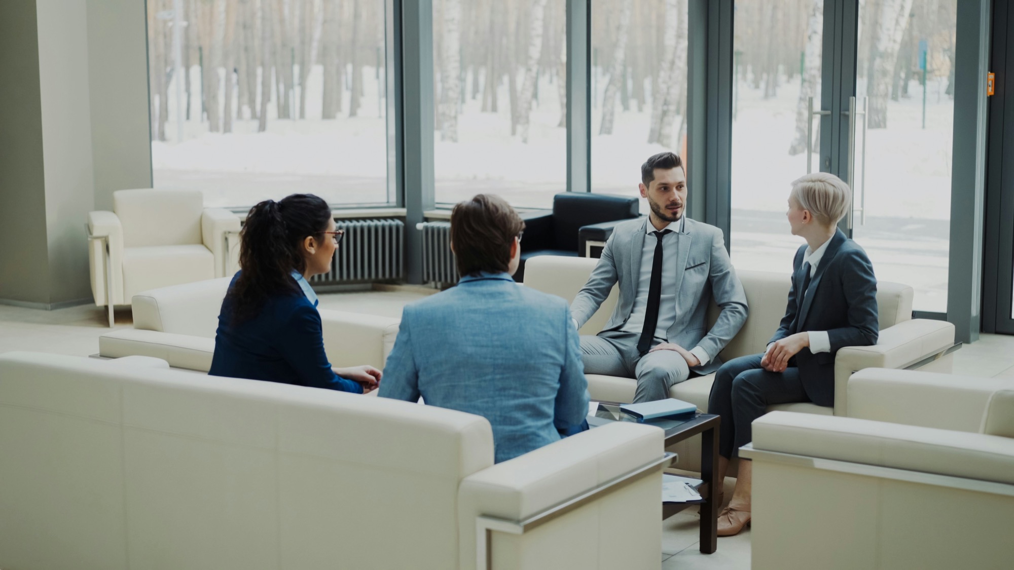 Team meeting in a modern office